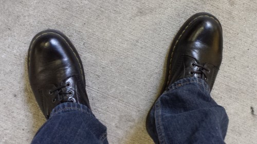 A beautiful spit shine on my Doc Martens